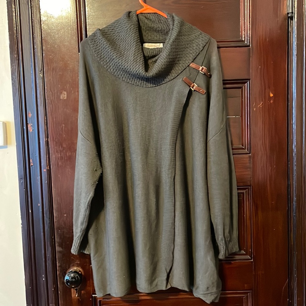 Crawl Neck Wrap Sweater